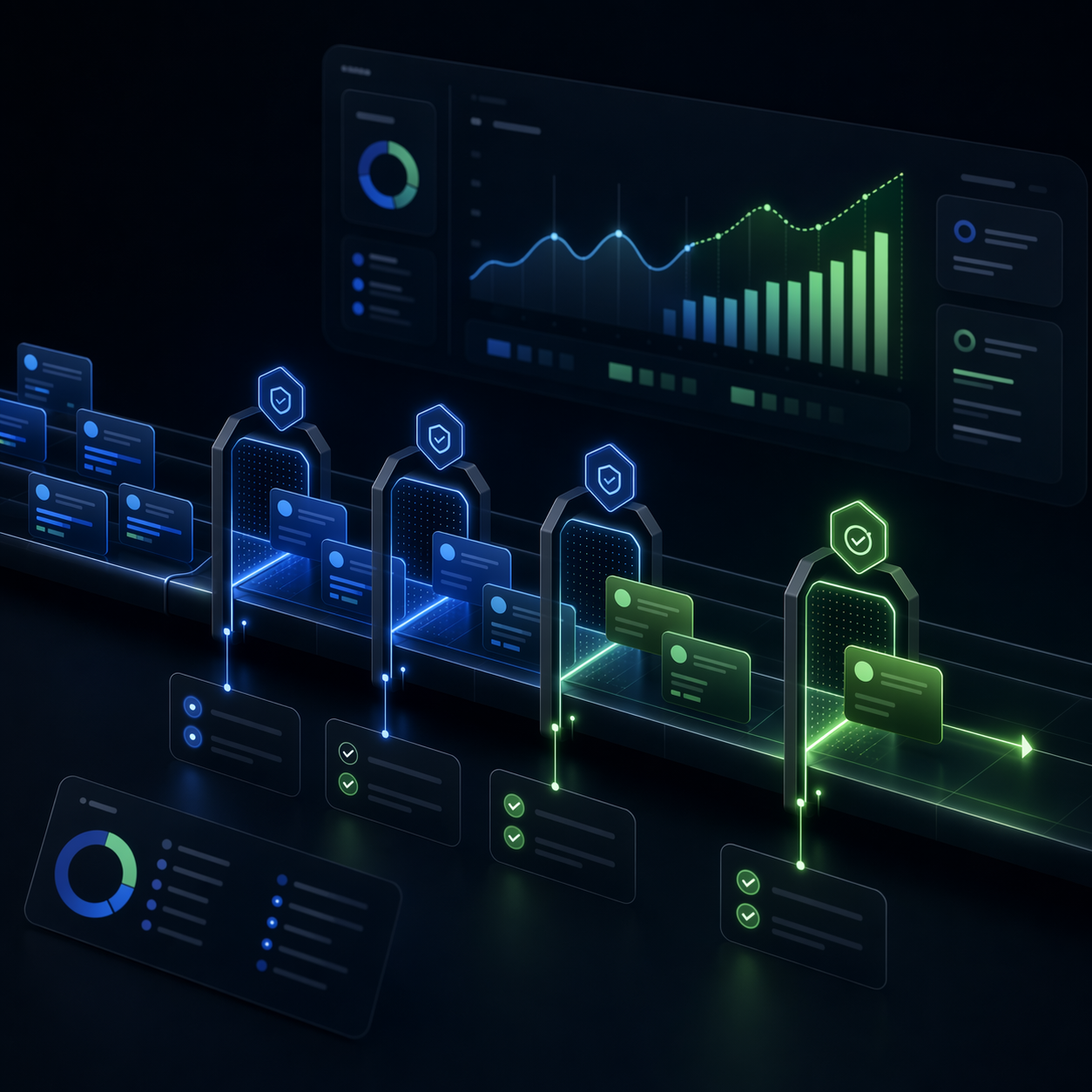 Annotated CRM pipeline stage card with required exit criteria checks before a deal can move into the forecast.
